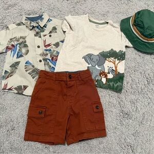 Bundle of Gymboree kids safari style set